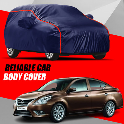AUCTIMO Car Cover For Nissan Sunny (With Mirror Pockets)(Multicolor)
