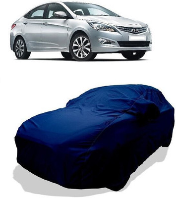 QLAX Car Cover For Maruti Fluidic Verna 4S (With Mirror Pockets)(Green)