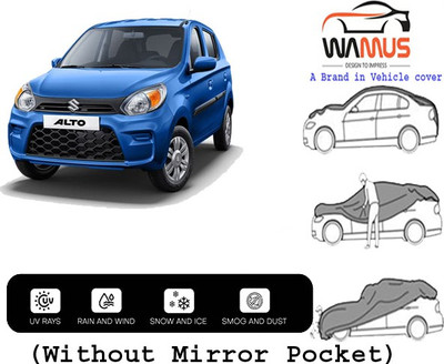 Wamus Auto Car Cover For Maruti Suzuki Alto (Without Mirror Pockets)(Grey, For 2005, 2010, 2015, 2020, 2022 Models)