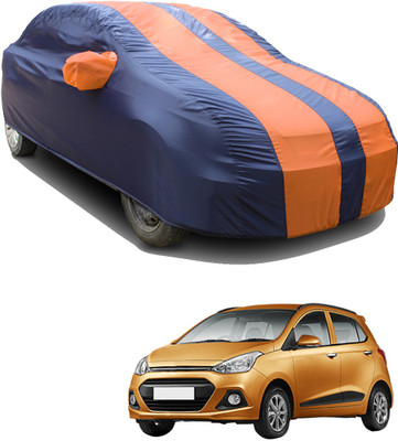 SS FOR YOUR SMART NEEDS Car Cover For Hyundai Grand i10 (With Mirror Pockets)(Orange, Blue)