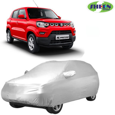 Sheen Car Cover For Maruti Suzuki S-Presso (Without Mirror Pockets)(Silver)