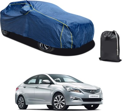 CODOKI Car Cover For Hyundai Fluidic Verna 4S (With Mirror Pockets)(Blue, For 2019, 2020, 2021, 2022, 2023 Models)