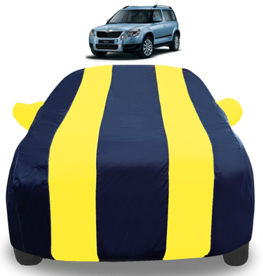 Auto Hub Car Cover For Skoda Yeti (With Mirror Pockets)(Yellow)