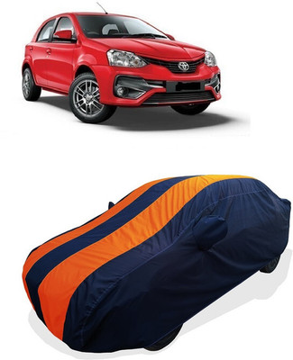 Coxtor Car Cover For Toyota Etios Liva 1.2 VX Dual Tone Petrol (With Mirror Pockets)(Orange)