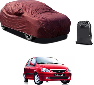 GOSHIV-car and bike accessories Car Cover For Tata Indica V2 (With Mirror Pockets)(Maroon)