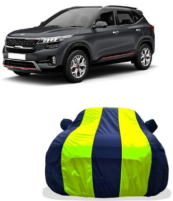 Tricway Car Cover For Kia Seltos HTK Plus D Diesel (With Mirror Pockets)(Yellow)