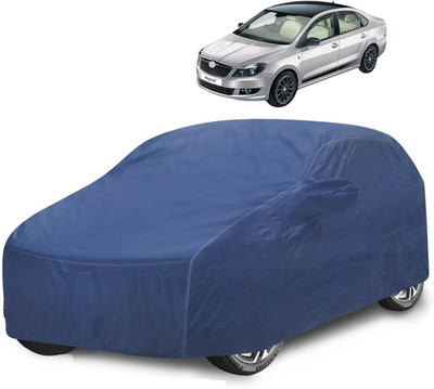 Caronix Car Cover For Skoda Rapid (With Mirror Pockets)(Blue)