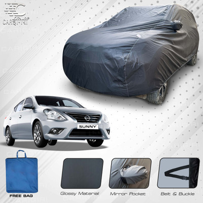 Carigiri Car Cover For Nissan Sunny (With Mirror Pockets)(Grey)