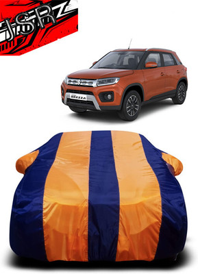 J S R Car Cover For Maruti Suzuki Vitara Brezza VDi Diesel (With Mirror Pockets)(Orange, Blue)