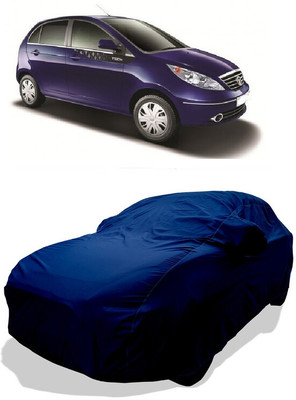 Coxtor Car Cover For Tata Vista Tech (With Mirror Pockets)(Blue)