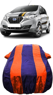 Wegather Car Cover For Datsun Redi GO Gold 1.0 (With Mirror Pockets)(Orange)