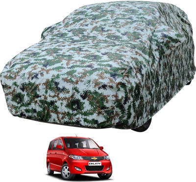 Auto Hub Car Cover For Chevrolet Enjoy (With Mirror Pockets)(Multicolor)