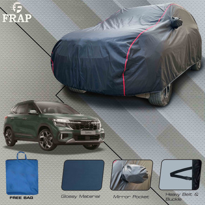 Frap Car Cover For Kia SELTOS, Seltos GTK 1.4, Seltos HTE 1.5, Seltos HTK 1.5, Seltos HTX 1.5 (With Mirror Pockets)(Grey, Red, For 2023, 2024 Models)