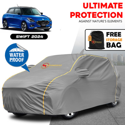 AUTOMOZEXO Car Cover For Maruti Suzuki Swift (With Mirror Pockets)(Grey)
