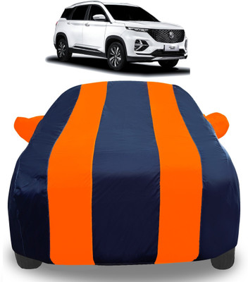 Auto Hub Car Cover For MG Hector Plus (With Mirror Pockets)(Orange)