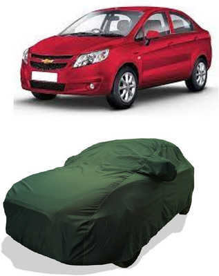 Coxtor Car Cover For Chevrolet Sail 1.3 LT ABS (With Mirror Pockets)(Green)