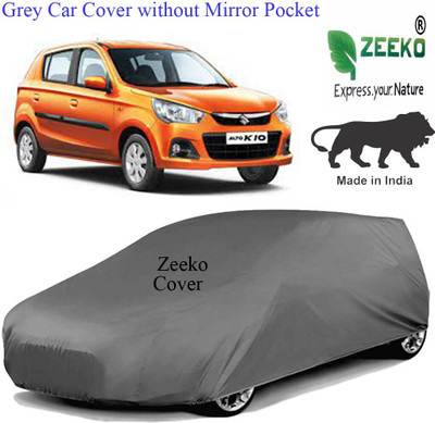 zeeko Car Cover For Maruti Suzuki Alto K10 VXI AGS (Without Mirror Pockets)(Grey, For 2005, 2010, 2015, 2020, 2022 Models)