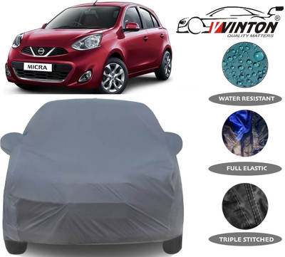 V VINTON Car Cover For Nissan Micra (With Mirror Pockets)(Grey)