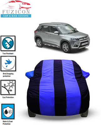 FUZICON Car Cover For Maruti Suzuki Vitara Brezza LXI Petrol (With Mirror Pockets)(Blue)
