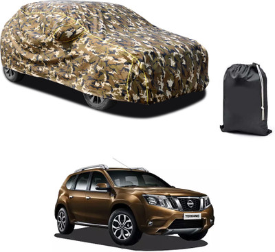 PAGORA Car Cover For Nissan Terrano (With Mirror Pockets)(Yellow, For 2019, 2020, 2021, 2022, 2023 Models)
