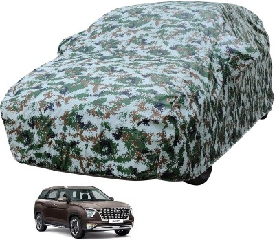 Auto Hub Car Cover For Hyundai Alcazar (With Mirror Pockets)(Multicolor)