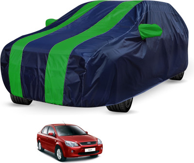 Auto Hub Car Cover For Ford Ikon (With Mirror Pockets)(Blue, Green)