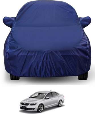 Auto Hub Car Cover For Skoda Octavia (With Mirror Pockets)(Blue)