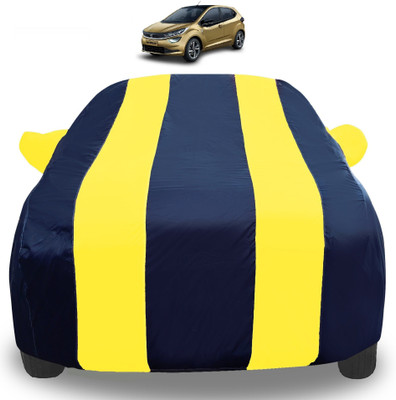 Auto Hub Car Cover For Tata Altroz (With Mirror Pockets)(Yellow)