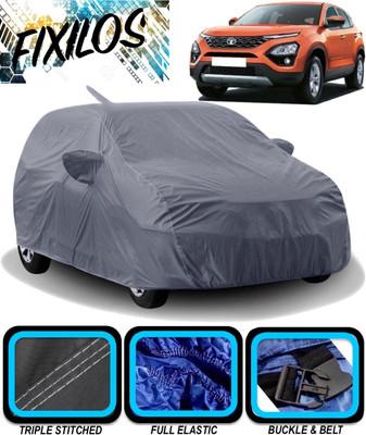 FIXILOS Car Cover For Tata Harrier (With Mirror Pockets)(Grey)