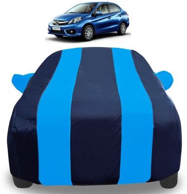 Amanzo Car Cover For Honda Amaze (With Mirror Pockets)(Blue)