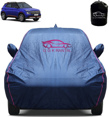 G G K RANTAL Car Cover For Hyundai Venue (With Mirror Pockets)(Blue)