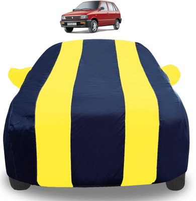 Auto Hub Car Cover For Maruti 800 (With Mirror Pockets)(Yellow)