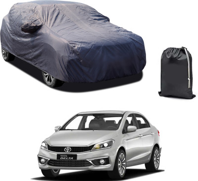 PAGORA Car Cover For Toyota Universal For Car (With Mirror Pockets)(Grey)