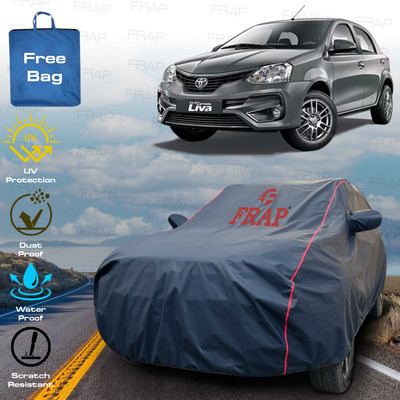 Frap Car Cover For Toyota Etios Liva, Etios Cross, Etios Liva G, Etios Liva J, Etios Liva V (With Mirror Pockets)(Blue, Red)