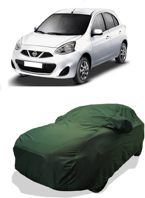 Coxtor Car Cover For Nissan Micra XL Option CVT Petrol (With Mirror Pockets)(Green)