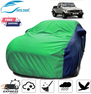 AutoTiger Car Cover For Maruti Suzuki Gypsy King (With Mirror Pockets)(Green, Blue, For 2021, 2022, 2023 Models)