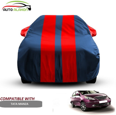 AUTO ALAXON Car Cover For Tata Manza (With Mirror Pockets)(Blue, Red)