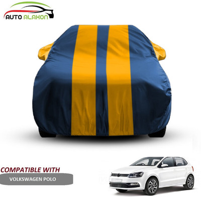AUTO ALAXON Car Cover For Volkswagen Polo (With Mirror Pockets)(Blue, Yellow)