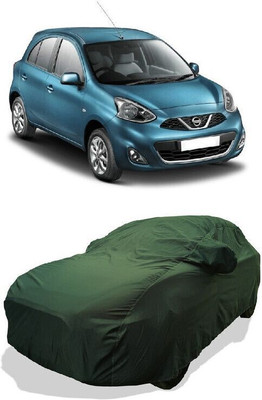 QLAX Car Cover For Maruti Micra INHR (With Mirror Pockets)(Green)