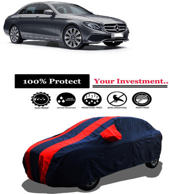 Amexride Car Cover For Mercedes Benz E-Class E 220 Klasse (With Mirror Pockets)(Red)
