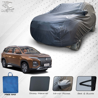 Carigiri Car Cover For MG Hector Plus (With Mirror Pockets)(Grey, For 2019, 2020, 2021, 2022, 2023, 2024 Models)