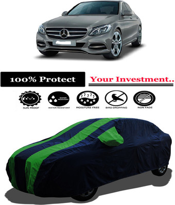 Amexride Car Cover For Mercedes Benz C-Class C220 CDI (With Mirror Pockets)(Green)