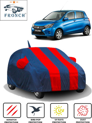FRONCH Car Cover For Maruti Suzuki Celerio (With Mirror Pockets)(Red, Blue)