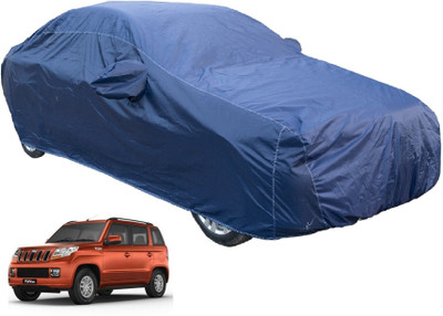 Auto Hub Car Cover For Mahindra TUV300 (With Mirror Pockets)(Blue)