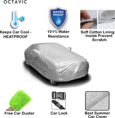 THE REAL ARV Car Cover For Hyundai i10 (With Mirror Pockets)(Silver)