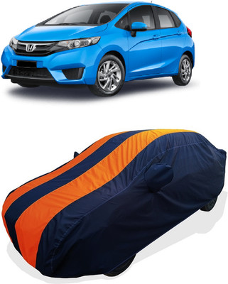 Coxtor Car Cover For Honda Jazz V Petrol (With Mirror Pockets)(Orange)