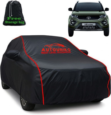 autouniko Car Cover For Tata Nexon (With Mirror Pockets)(Black)