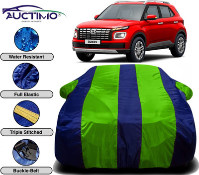 AUCTIMO Car Cover For Hyundai Venue (With Mirror Pockets)(Multicolor)