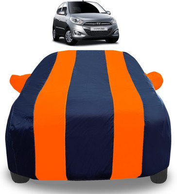 Auto Hub Car Cover For Hyundai i10 (With Mirror Pockets)(Orange)