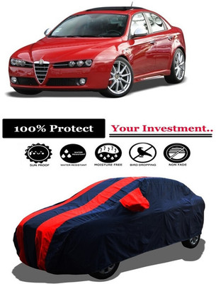 Amexride Car Cover For Alfa Romeo Sedan 159 2.4 JTD Ti (With Mirror Pockets)(Red)